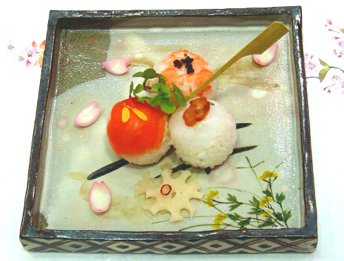 手まり寿司 おしのぎ盛り付け例２